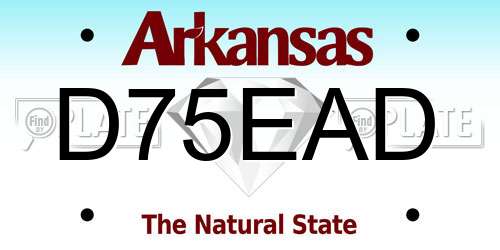 D75EAD Arkansas License Plate