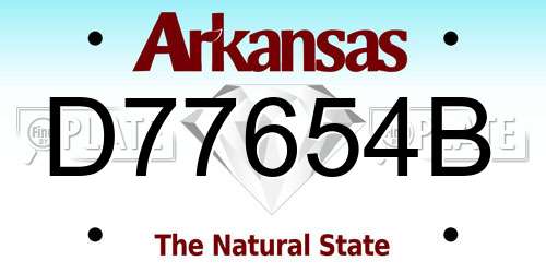 D77654B Arkansas License Plate