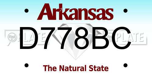 D778BC Arkansas License Plate