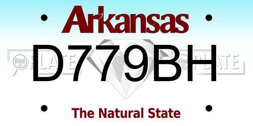D779BH Arkansas License Plate