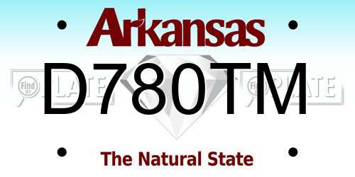 D780TM Arkansas License Plate