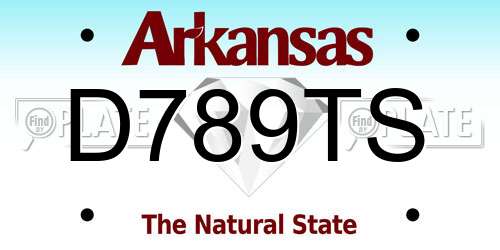 D789TS Arkansas License Plate