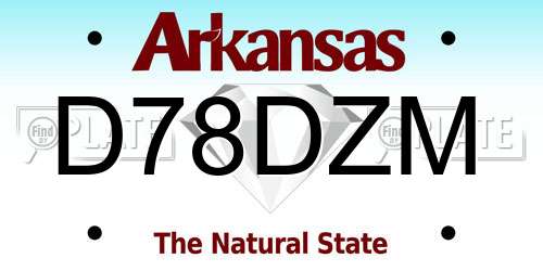 D78DZM Arkansas License Plate