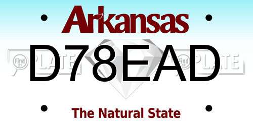 D78EAD Arkansas License Plate