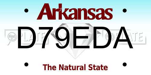 D79EDA Arkansas License Plate