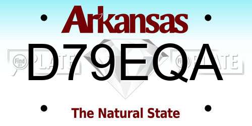 D79EQA Arkansas License Plate
