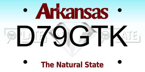 D79GTK Arkansas License Plate