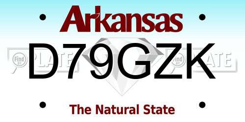 D79GZK Arkansas License Plate