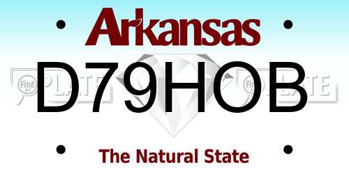 D79HOB Arkansas License Plate