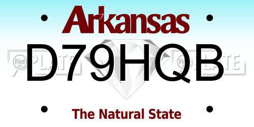 D79HQB Arkansas License Plate