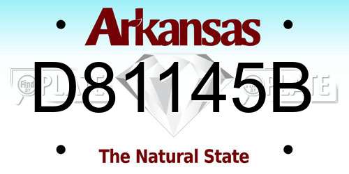 D81145B Arkansas License Plate