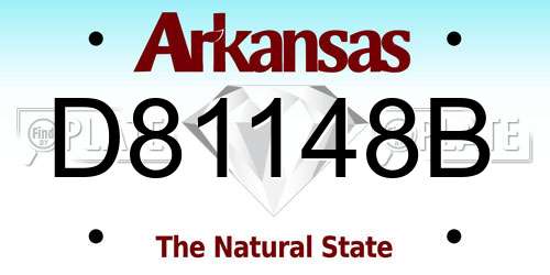 D81148B Arkansas License Plate