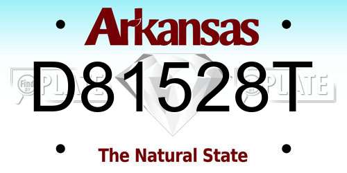 D81528T Arkansas License Plate