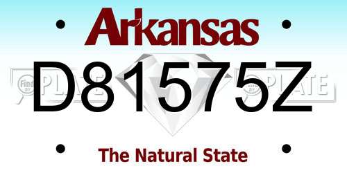 D81575Z Arkansas License Plate