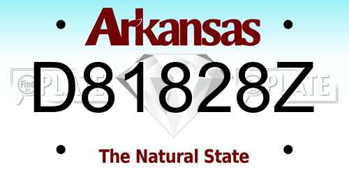 D81828Z Arkansas License Plate