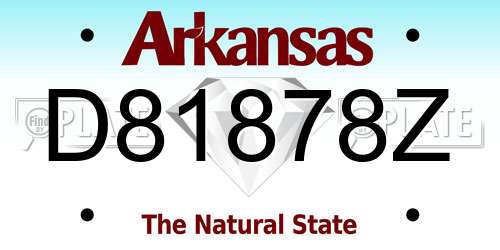 D81878Z Arkansas License Plate