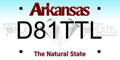 D81TTL Arkansas License Plate