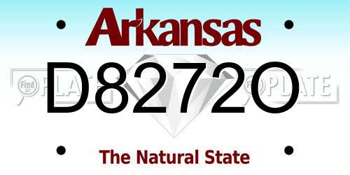 D8272O Arkansas License Plate
