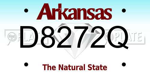 D8272Q Arkansas License Plate