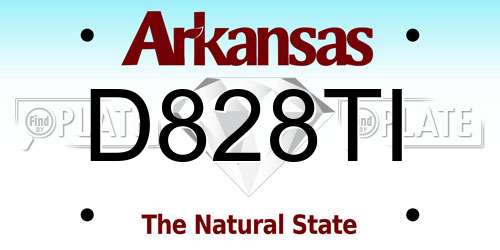 D828TI Arkansas License Plate