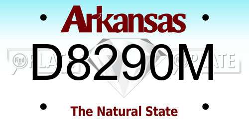 D8290M Arkansas License Plate