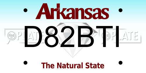 D82BTI Arkansas License Plate