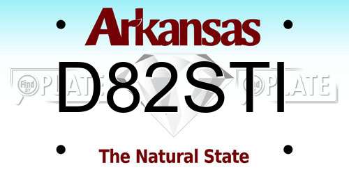 D82STI Arkansas License Plate