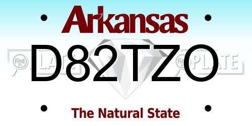 D82TZO Arkansas License Plate
