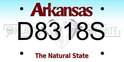 D8318S Arkansas License Plate