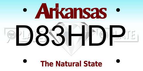 D83HDP Arkansas License Plate