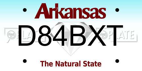D84BXT Arkansas License Plate