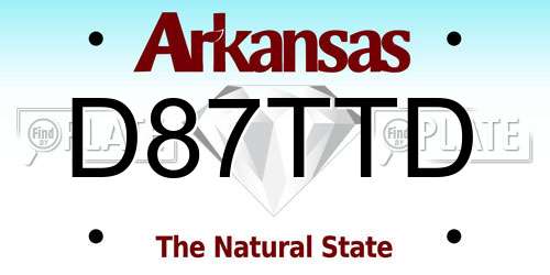 D87TTD Arkansas License Plate