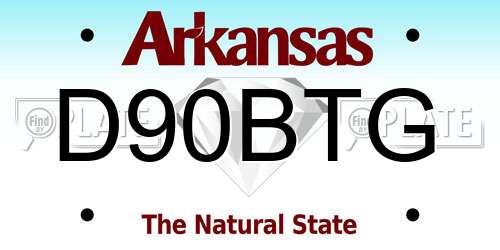D90BTG Arkansas License Plate