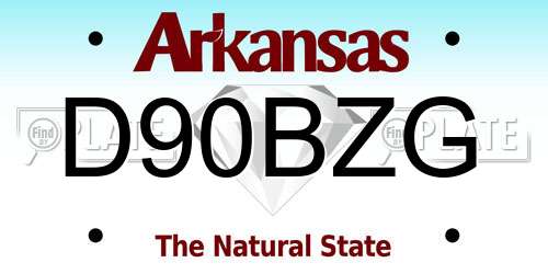 D90BZG Arkansas License Plate