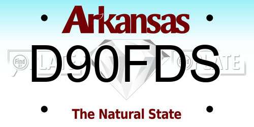 D90FDS Arkansas License Plate