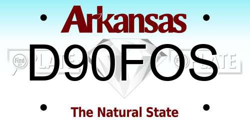 D90FOS Arkansas License Plate
