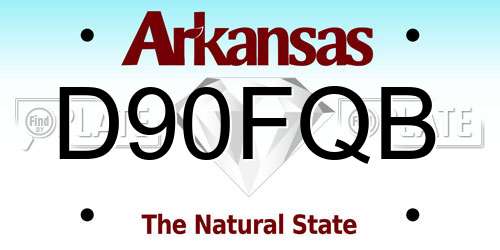 D90FQB Arkansas License Plate