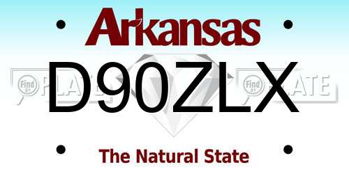 D90ZLX Arkansas License Plate