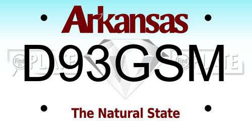 D93GSM Arkansas License Plate