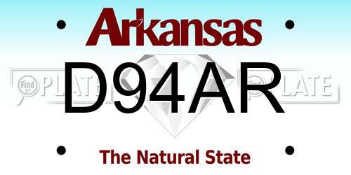 D94AR Arkansas License Plate