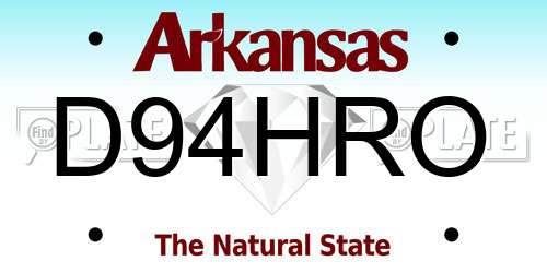D94HRO Arkansas License Plate