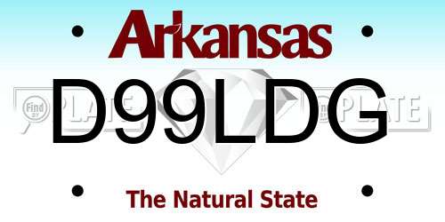 D99LDG Arkansas License Plate