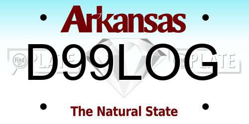 D99LOG Arkansas License Plate