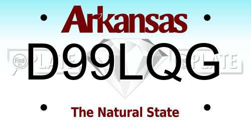 D99LQG Arkansas License Plate