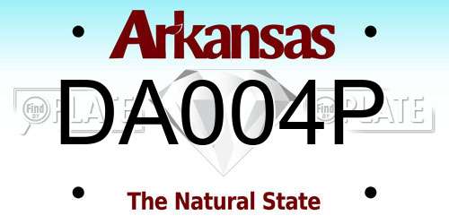 DA004P Arkansas License Plate