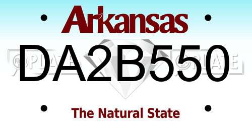 DA2B550 Arkansas License Plate
