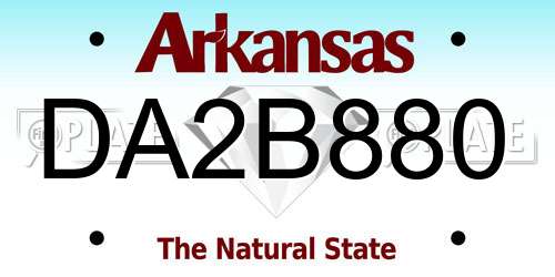 DA2B880 Arkansas License Plate