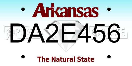 DA2E456 Arkansas License Plate