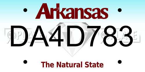 DA4D783 Arkansas License Plate