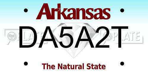 DA5A2T Arkansas License Plate
